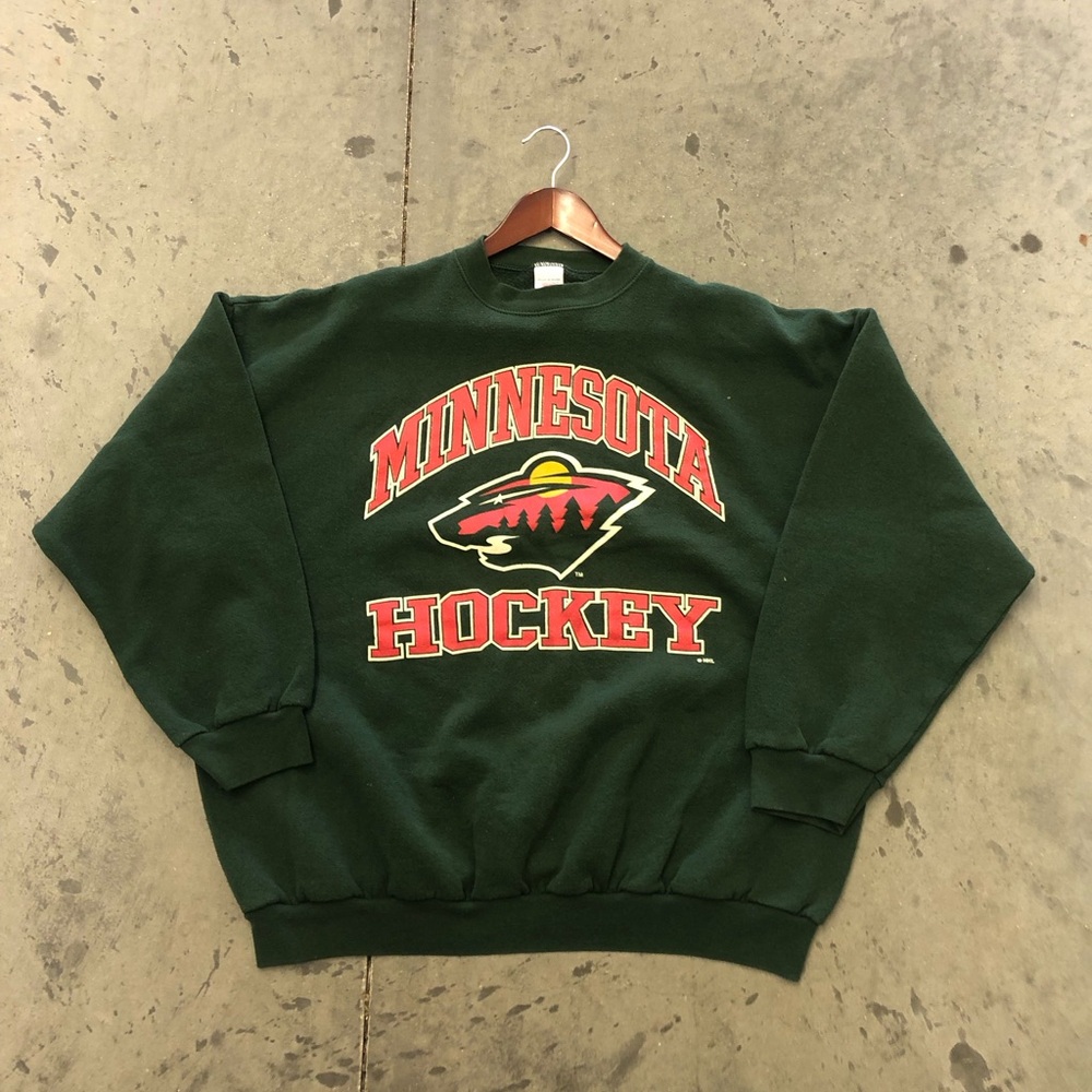 Vintage Minnesota Wild Green Crewneck